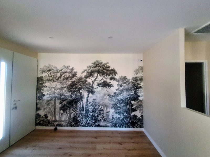 Pose tapisserie Panoramique à Varillhes réalisé par GV Colors, peintre à Foix